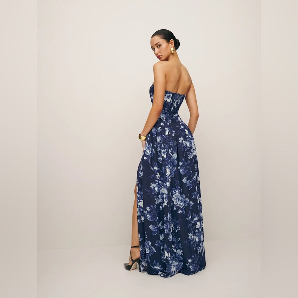 Reformation Blue Floral Leilani Dress - Picture 5 of 8